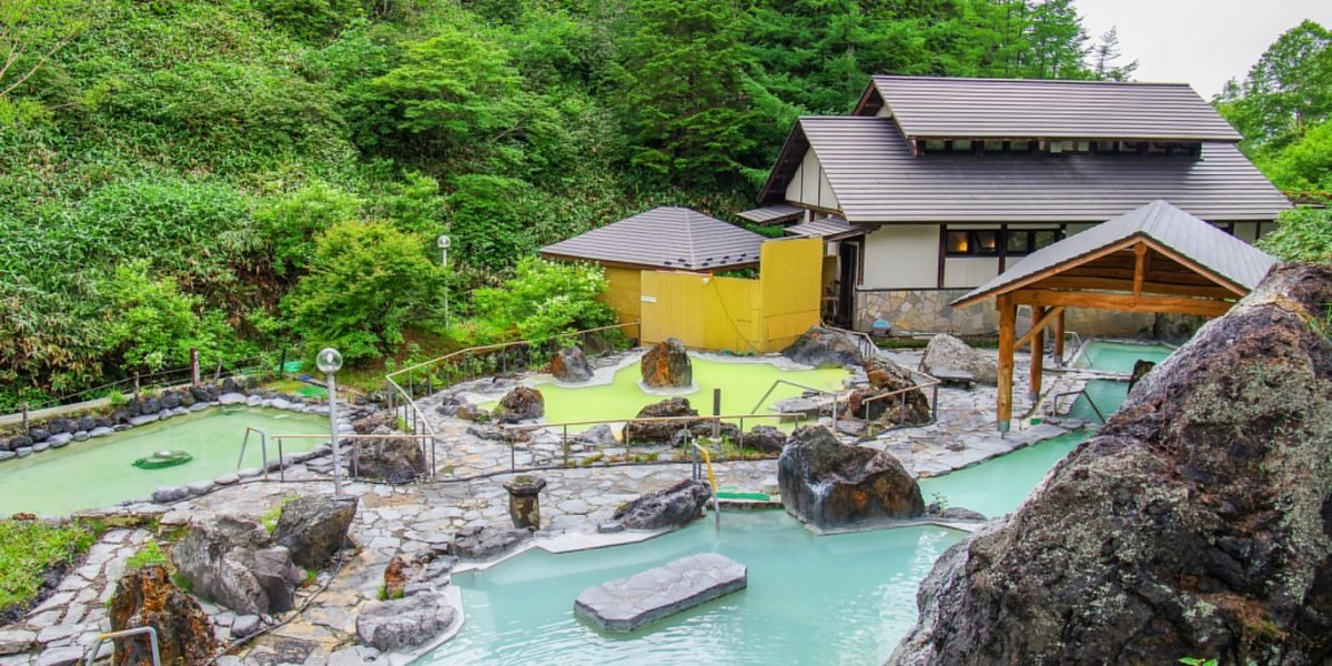 山口高志 (中央美術協会)　油彩画『万座温泉風景 No.B』1962年制作 山口高志 (中央美術協会)油彩画『万座温泉風景 No.B』1962年制作